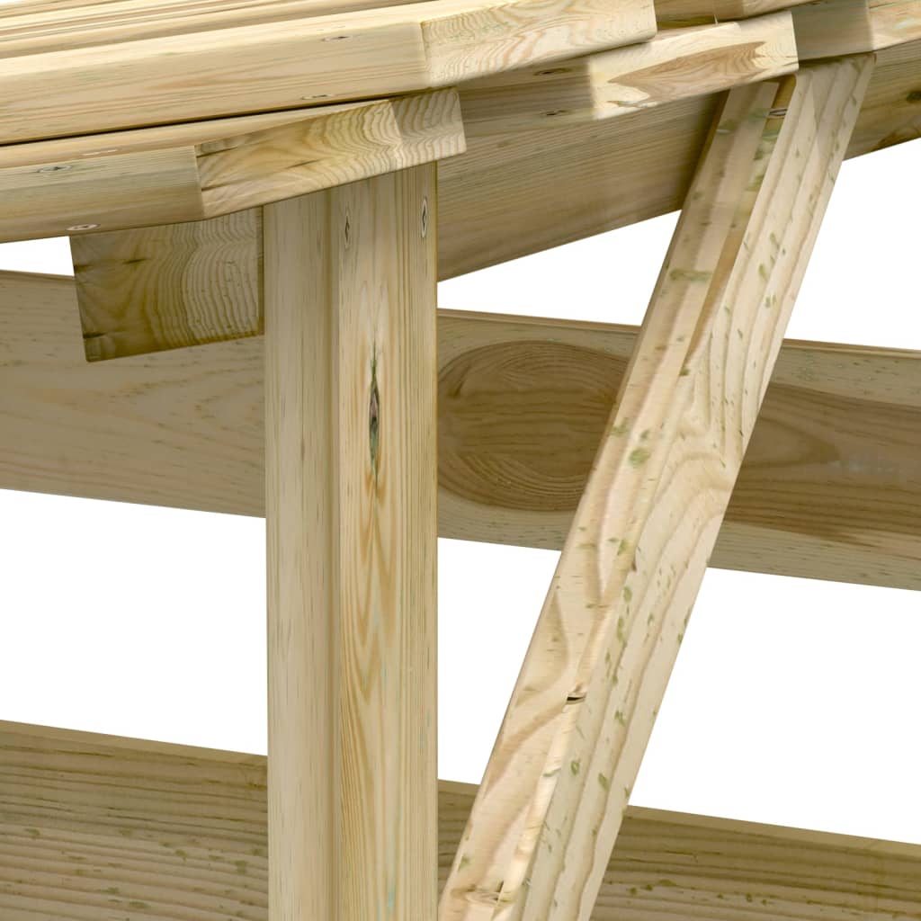 Pergola's met dak 3 st 100x90x200 cm geïmpregneerd grenenhout