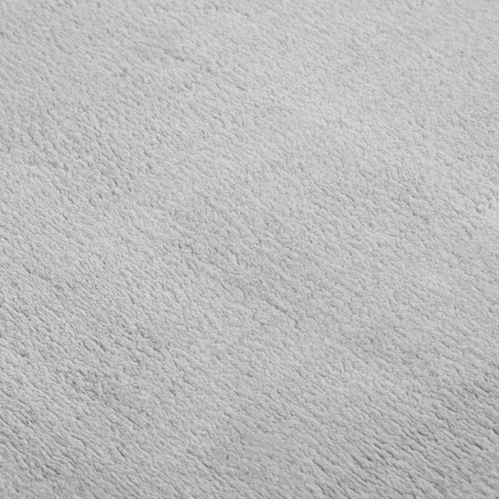 Vloerkleed wasbaar zacht shaggy anti-slip 160x230 cm grijs
