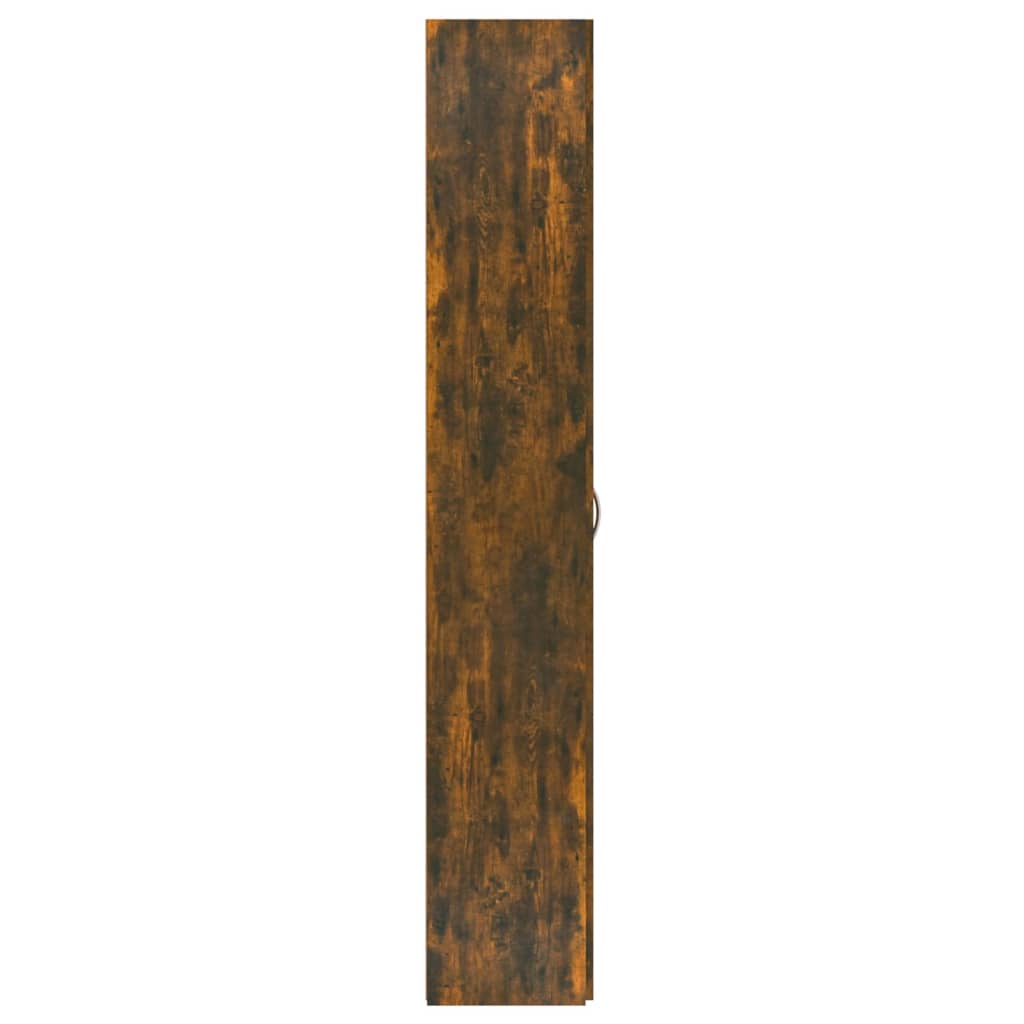 Kantoorkast 60x32x190 cm bewerkt hout gerookt eikenkleurig
