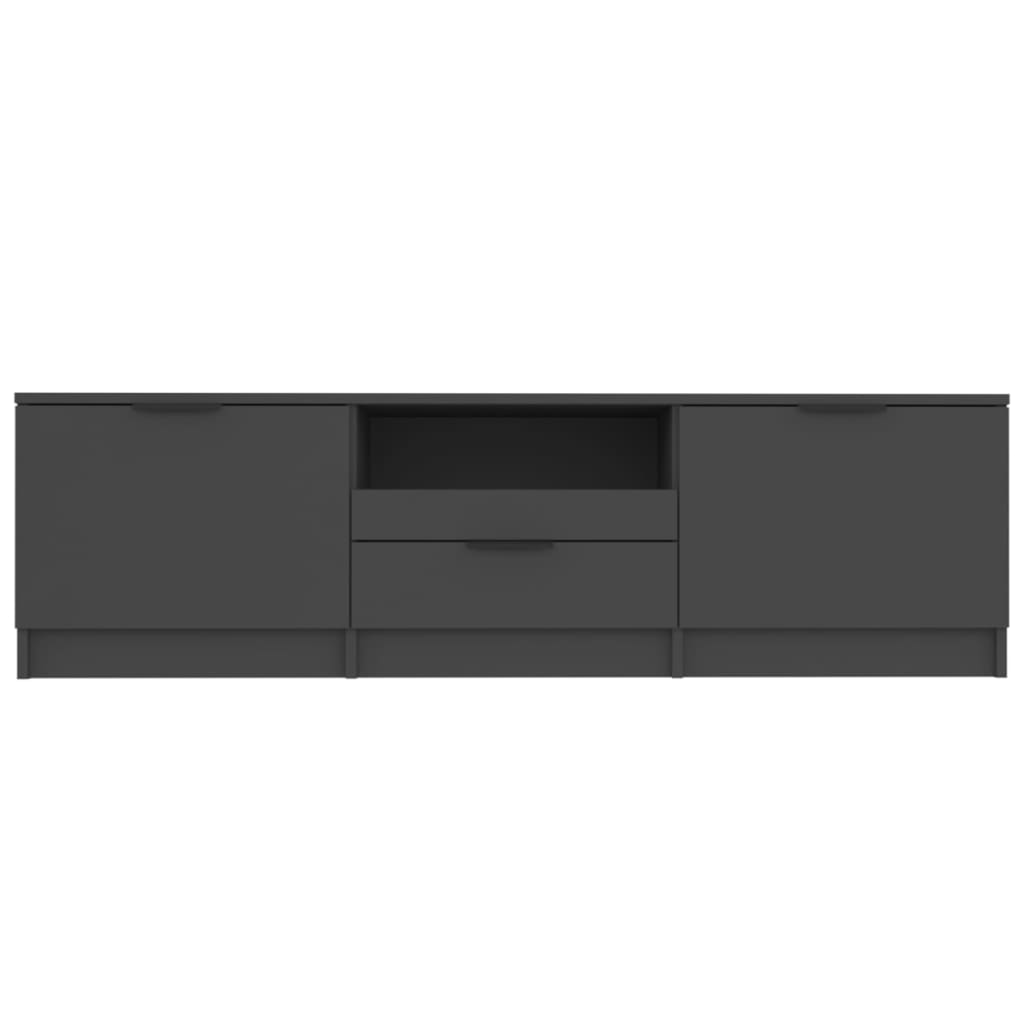 Tv-meubel 140x35x40 cm bewerkt hout zwart
