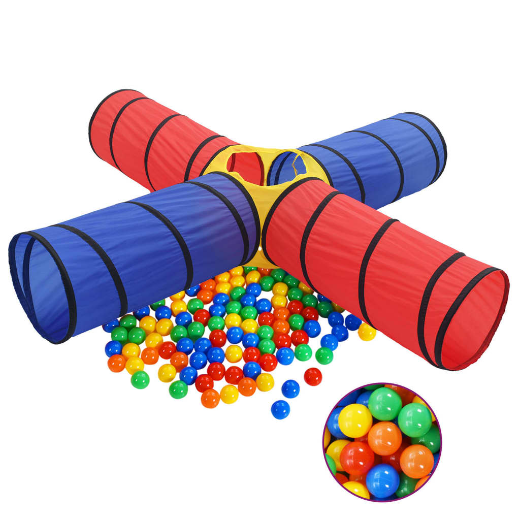 Kinderspeeltunnel met 250 ballen meerkleurig