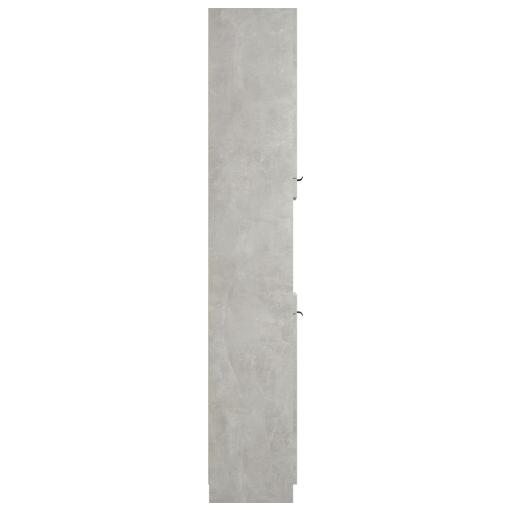 Badkamerkast 32x34x188,5 cm bewerkt hout betongrijs