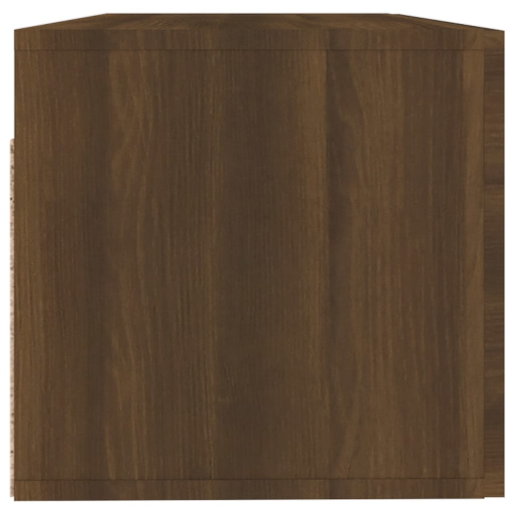 Wandkast 100x36,5x35 cm bewerkt hout bruineikenkleurig