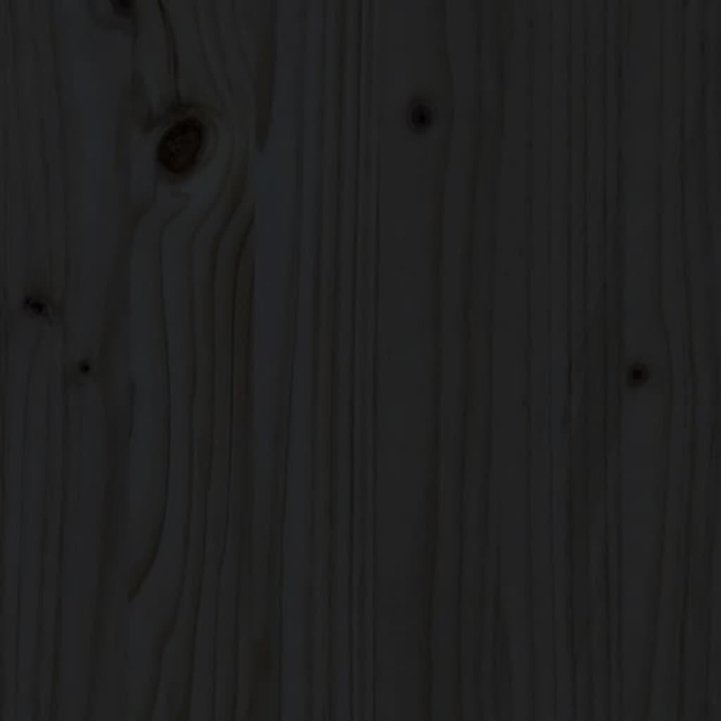Haardhoutrek 108x64,5x77 cm massief grenenhout zwart
