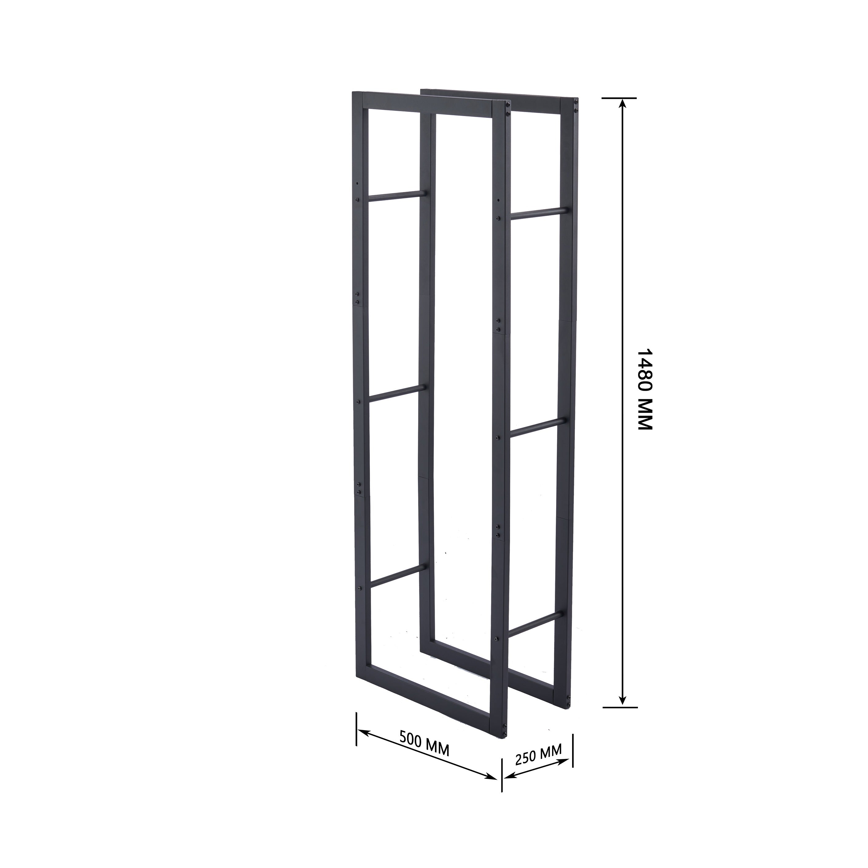 Lendo Online Brandhoutrek en beschermhoes 50x25x148cm zwart